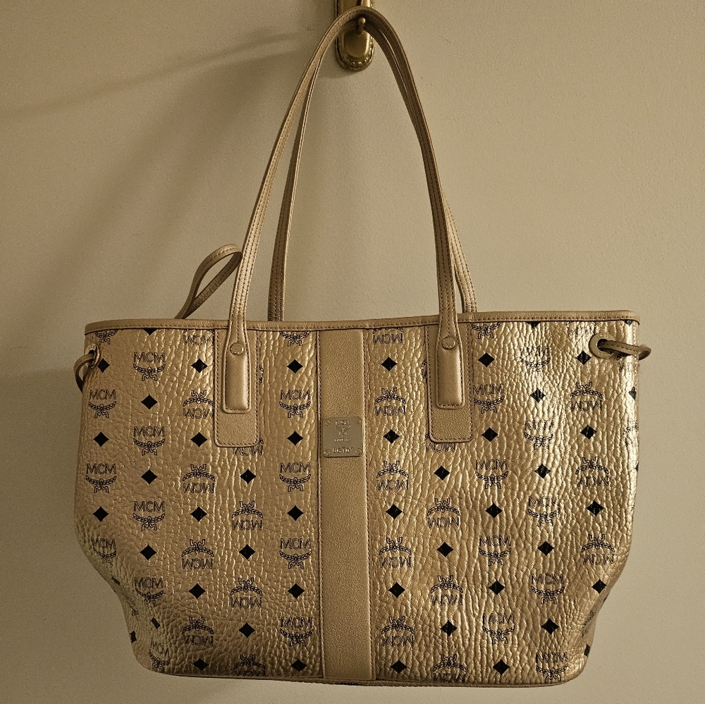 MCM Gold Tote Bag